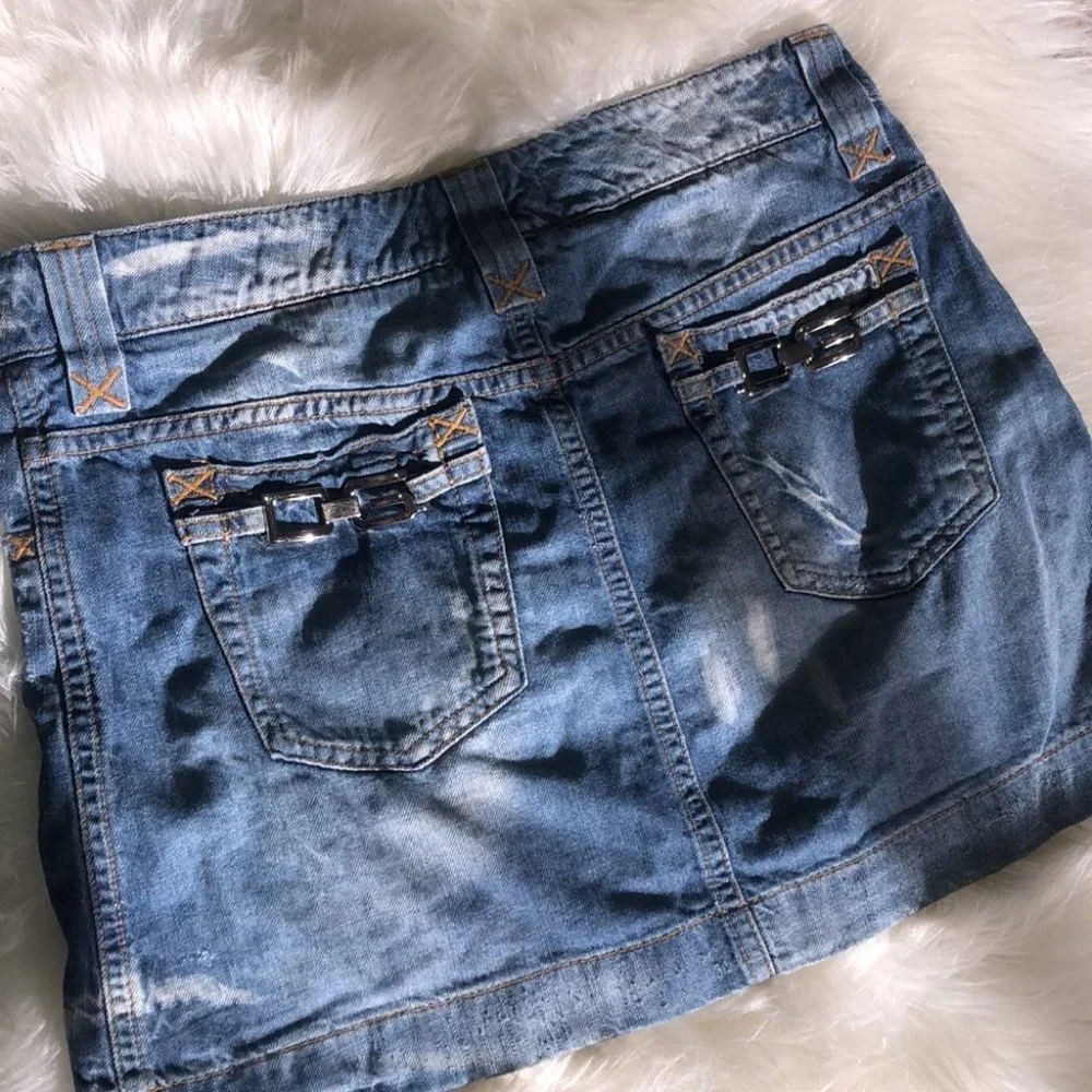 Dolce and gabbana skirt jean denim silver accent - Picture 12 of 16